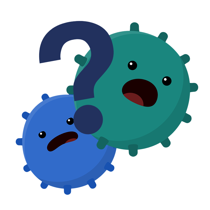 Hep B virus, hep C virus, and question mark